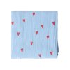 STUDIO NOOS Mušelínová plena Light Blue hearts 120 x 120