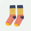 STICKY LEMON Ponožky wonders - stripes submarine yellow + coral pink