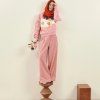 EMILE ET IDA Trousers WIDE CAROUB - DRAGEE
