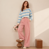 EMILE ET IDA Trousers WIDE CAROUB - DRAGEE