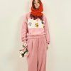 EMILE ET IDA Trousers WIDE CAROUB - DRAGEE