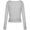 GAI+LISVA Zavinovací top Anne - Grey Melange