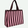 THE STICKY SIS CLUB Taška Shopper Knitted stripes - chocolate + bubblegum