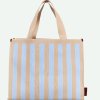 THE STICKY SIS CLUB Taška Shopper Knitted stripes - marzipan + sky