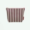 THE STICKY SIS CLUB Toaletní taška Knitted stripes - mist + fig