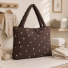 STUDIO NOOS Taška mom bag Puffy - Brown Hearts