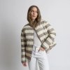 VIVI MARI Oboustranná bunda Ultra Light Puffer Jacket mushroom/bold stripes