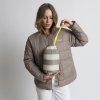 VIVI MARI Oboustranná bunda Ultra Light Puffer Jacket mushroom/bold stripes