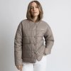 VIVI MARI Oboustranná bunda Ultra Light Puffer Jacket mushroom/bold stripes