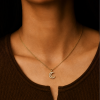 CASSETTE BARCELONA Minimal Moon White Necklace