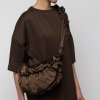 ESTHÉ Saténová kabelka Crossbody -  Brown