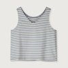GRAY LABEL Top - tílko Boxy GOTS - Stone Grey - Cream