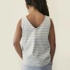 GRAY LABEL Top - tílko Boxy GOTS - Stone Grey - Cream