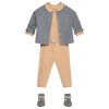 GRAY LABEL Kardigan pro miminka GOTS - Stone Grey