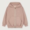 GRAY LABEL Mikina s kapucí na zip GOTS - Faded Pink