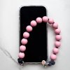 LE STUDIO Mini korálkový popruh na telefon – růžová a šedá