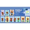 DJECO Puzzle Medvídek se obléká - 10pc