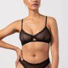 UNDERSTATEMENT Podprsenka Mesh Triangle Bralette Black