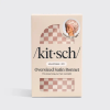 KITSCH Saténová čepice na spaní - Terracotta Checker