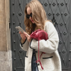 FREYA ESTEPHAN Kožená kabelka small  -  Burgundy