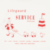 KONGES SLOJD Tričko ERA - OFF WHITE/LIFEGUARD SERVICE