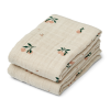 LIEWOOD Mušelínové pleny Lewis 2-Pack - Peach / Sea shell mix