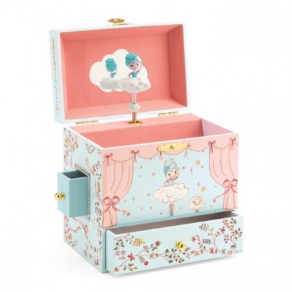 1701 2 djeco hraci skrinka baletka v divadle