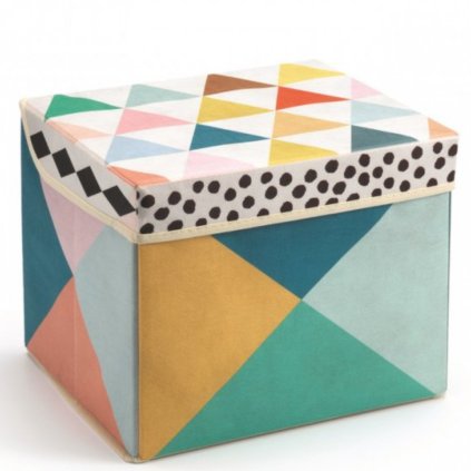 DJECO Pestrobarevná krabička na hračky