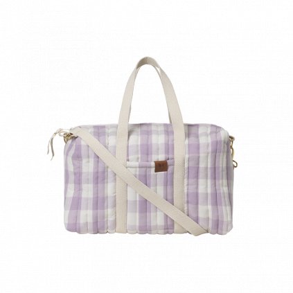 Quilted Gym Bag Lilac Checks (primary)