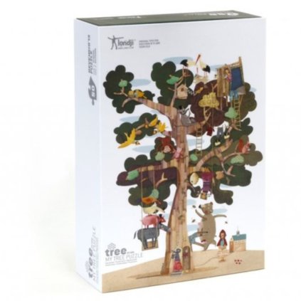 LONDJI Oboustranné velké puzzle strom - 50 pcs
