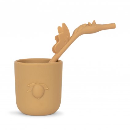 KS6012 LEMON CUP & UNICORN STRAW SET ALMOND Extra 3
