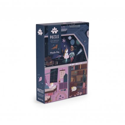 MOULIN ROTY Puzzle s lupou Hotel - 200 pcs1