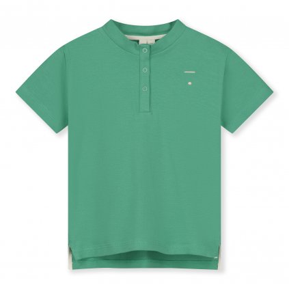GRAY LABEL Baby Triko S/S Henley GOTS - Bright Green