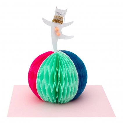 MERI MERI 3D Přáníčko - Circus Cat