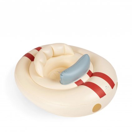 KONGES SLOJD Baby kruh do vody - Auto / CREAM OFF WHITE
