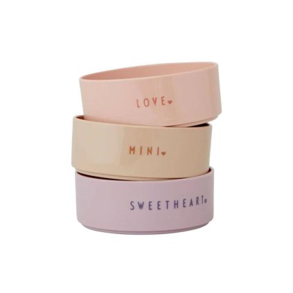 DESIGN LETTERS Set malých misek - MINI FAVOURITE - NUDE