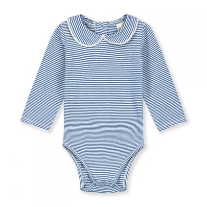 GRAY LABEL Baby overálek s límečkem GOTS - Blue Moon / Cream