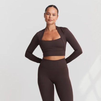 SISTERLY TRIBE Bolero Top - Espresso