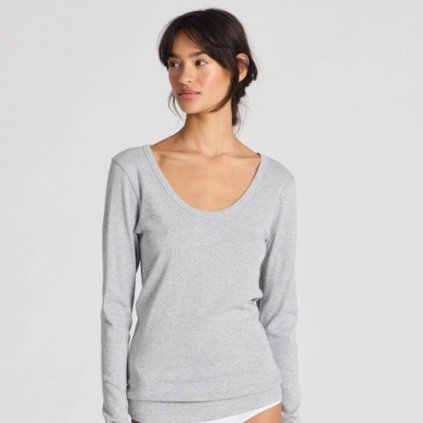 GAI+LISVA Dámské tričko Ivy - Light Grey Melange