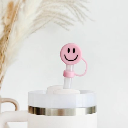 COCONUT LANE Kryt na brčko Pink Smiley