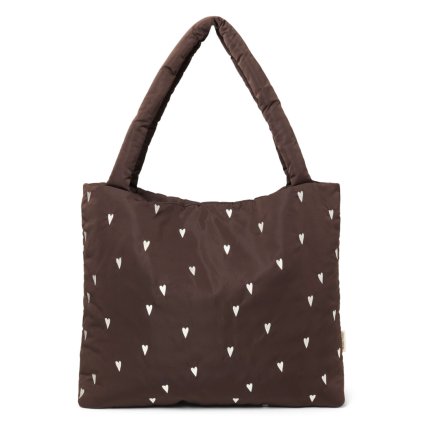 STUDIO NOOS Taška mom bag - Puffy Brown Hearts