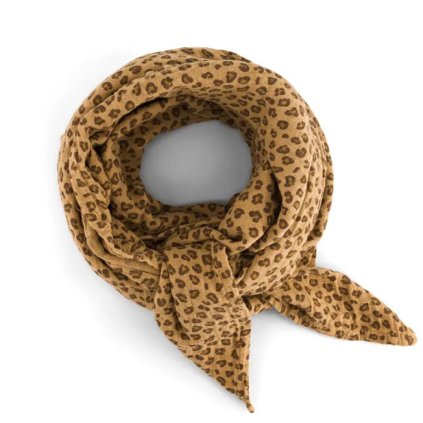 ROSE IN APRIL Mušelínová plena Bianca Swaddle Mini - Leopard Coffee