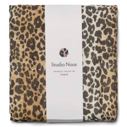 STUDIO NOOS Mušelínová plena Leopard 120 x 120
