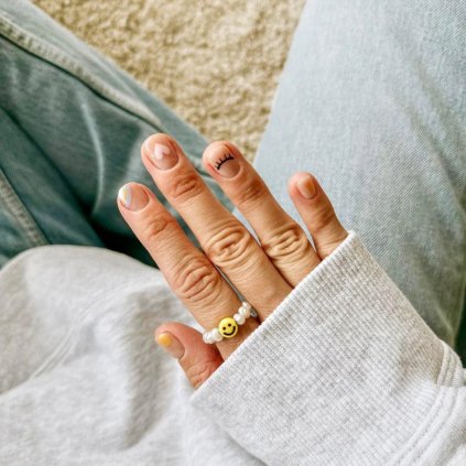 LE STUDIO Smajlíkový perlový prsten