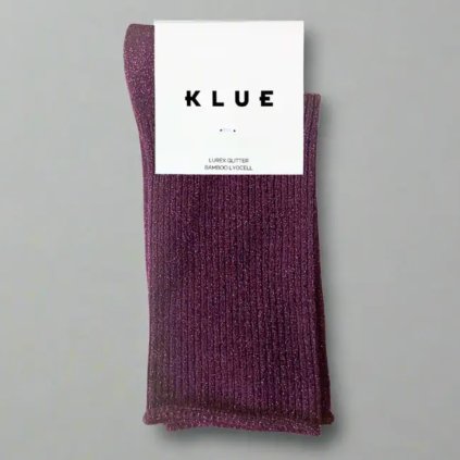 KLUE Třpytivé ponožky Lyocell Burgundy Wine 36-40