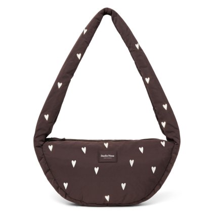 STUDIO NOOS Taška Cross body Puffy Mini -  Brown Hearts