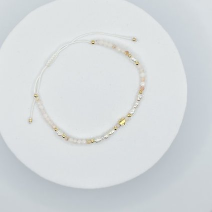 231219 anise naramek pearls heart gold ruzovy opal