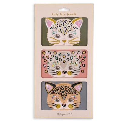 KONGES SLOJD Kamínky na obličej Kočička - MULTI