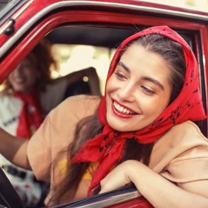 SISTERS DEPARTMENT Šátek - Pasley red