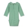 GRAY LABEL Body pro miminka s límcem GOTS / Bright Green - Cream
